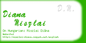 diana miszlai business card